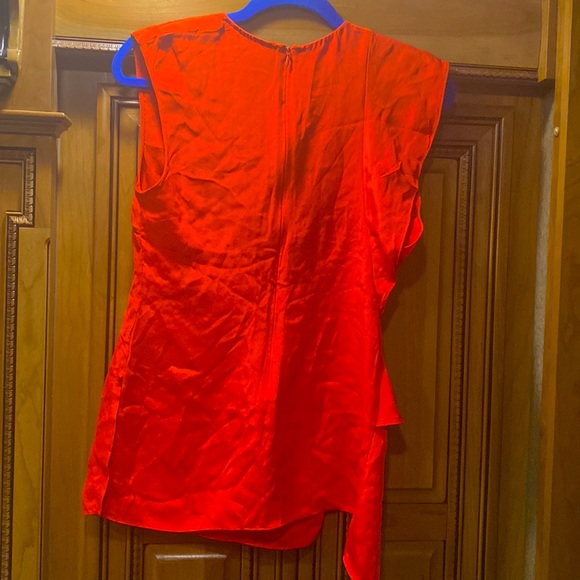 3-1 PHILLIP LIM Red Silk Top Size 0 - Picture 6 of 8